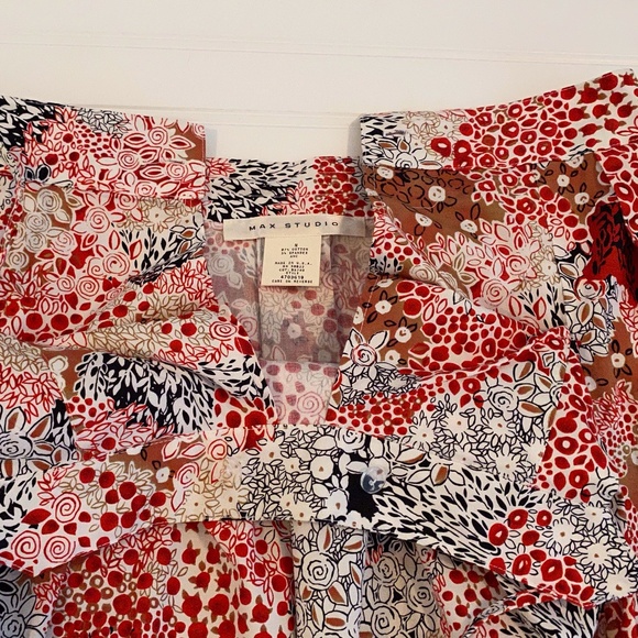 MAX STUDIO SPRING FLORAL GATHERED SKIRT NWOT - Picture 7 of 7